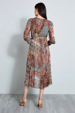 Elie Tahari Paisley Wrap Dress -ELIE TAHARI Sales E7031602MULTI WRAP 3BACK 1926
