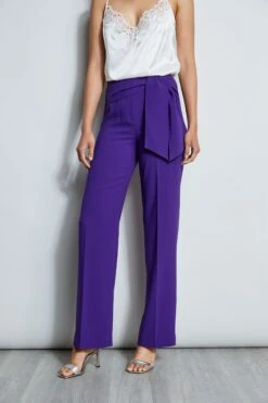 Elie Tahari Wide Leg Sash Pant