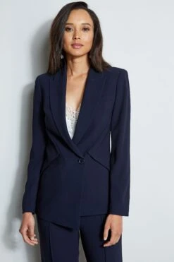 Elie Tahari Asymmetrical Panel Blazer