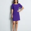 Elie Tahari Slit Sleeve Crepe Dress