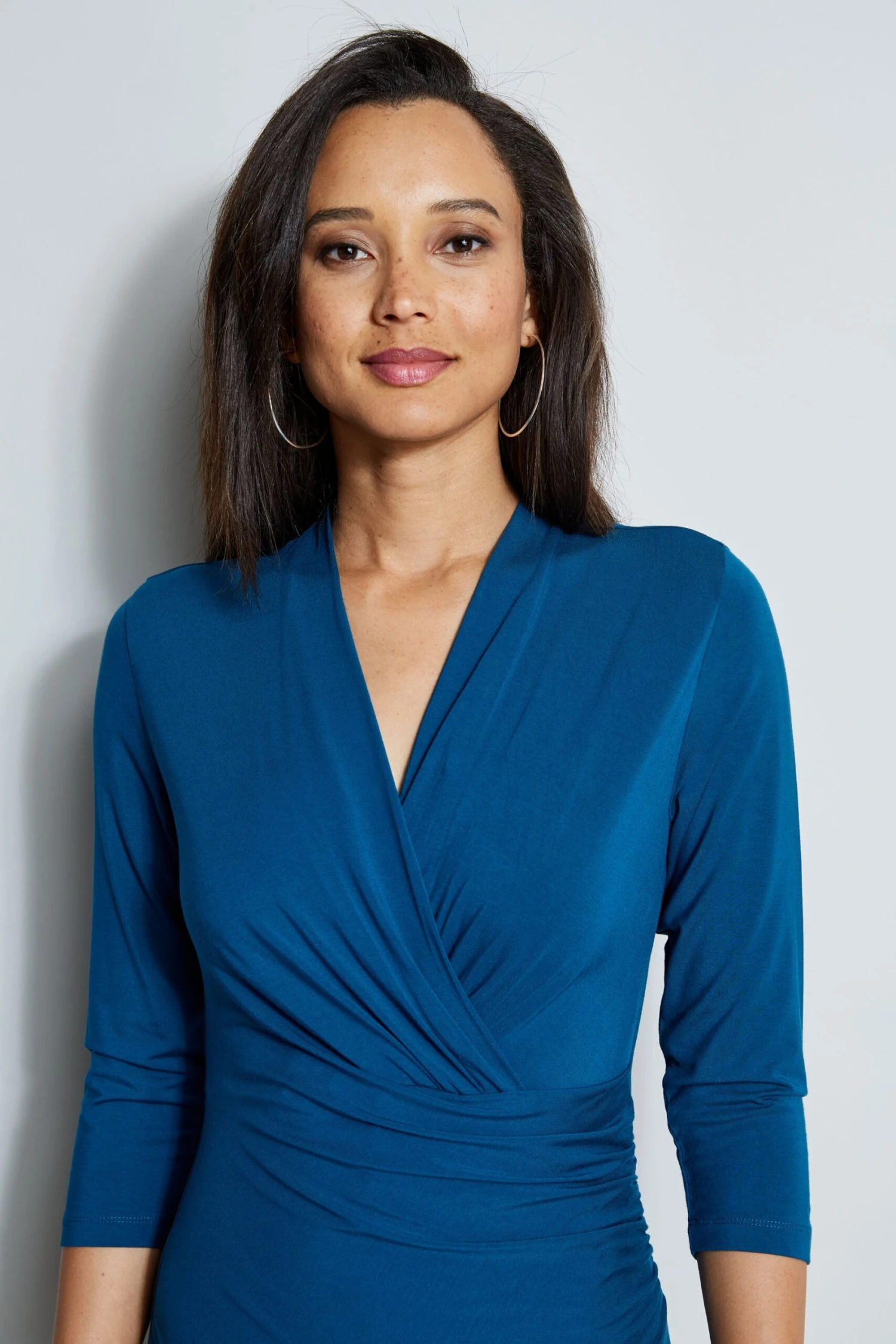 Elie Tahari Mock Wrap Ruched Knit 6 Elie Tahari Mock Wrap Ruched Knit - Image 4