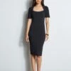 Elie Tahari Contour Sweater Dress -ELIE TAHARI Sales E75X2603 BLACK 1Hero 2258