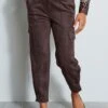 Elie Tahari Vegan Suede Utility Pant