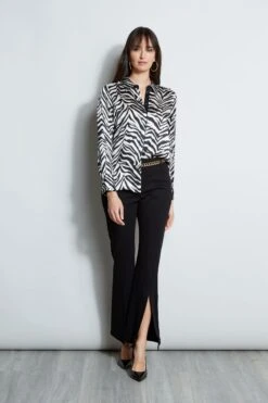 Elie Tahari Silk Zebra Button Down Shirt 10 Elie Tahari Silk Zebra Button Down Shirt -ELIE TAHARI Sales E801C503 MULTI E802W203 BLACK 1Hero 767