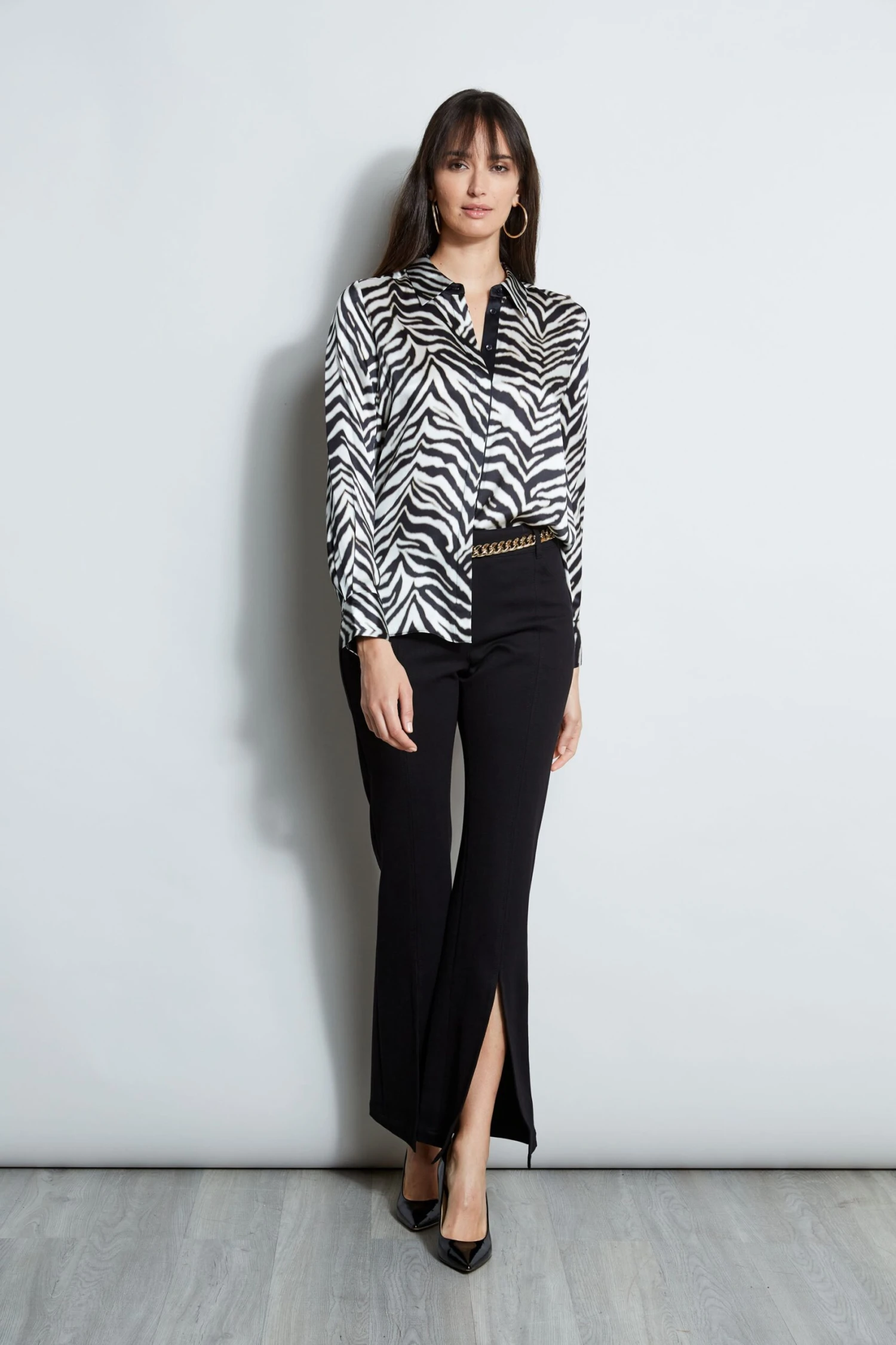 Elie Tahari Silk Zebra Button Down Shirt 5 Elie Tahari Silk Zebra Button Down Shirt - Image 3
