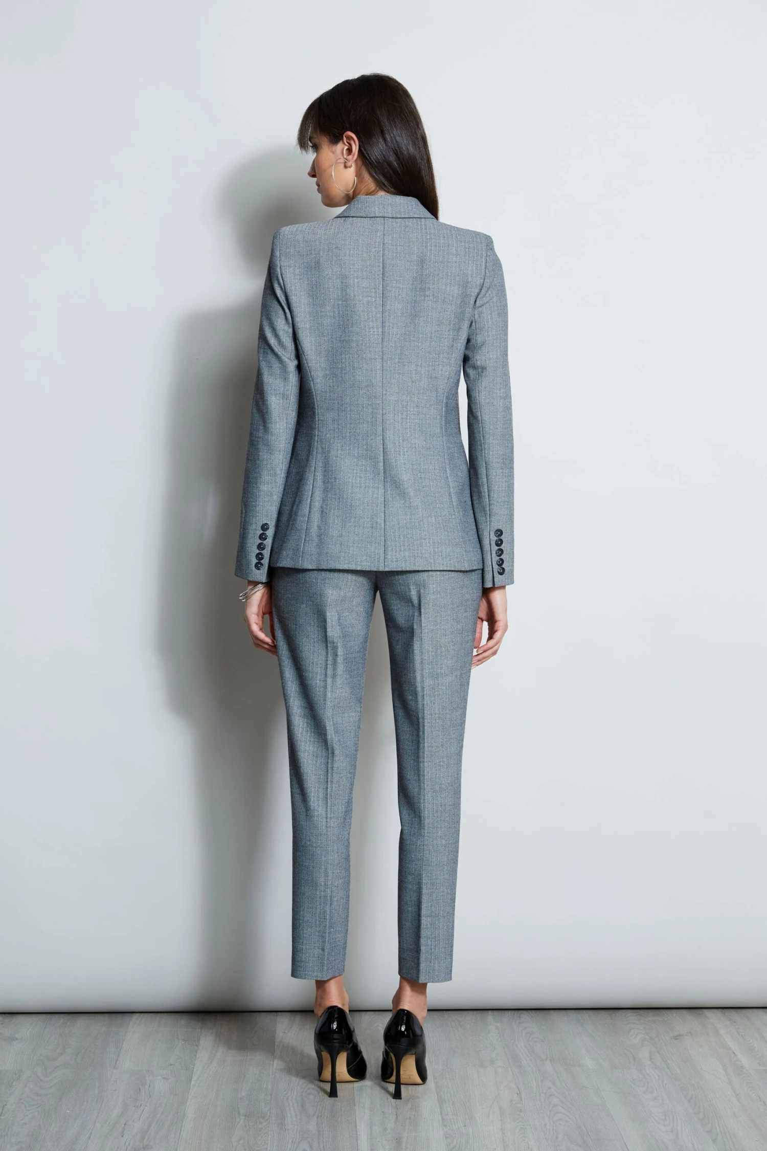 Elie Tahari Herringbone Panel Blazer 9 Elie Tahari Herringbone Panel Blazer - Image 7