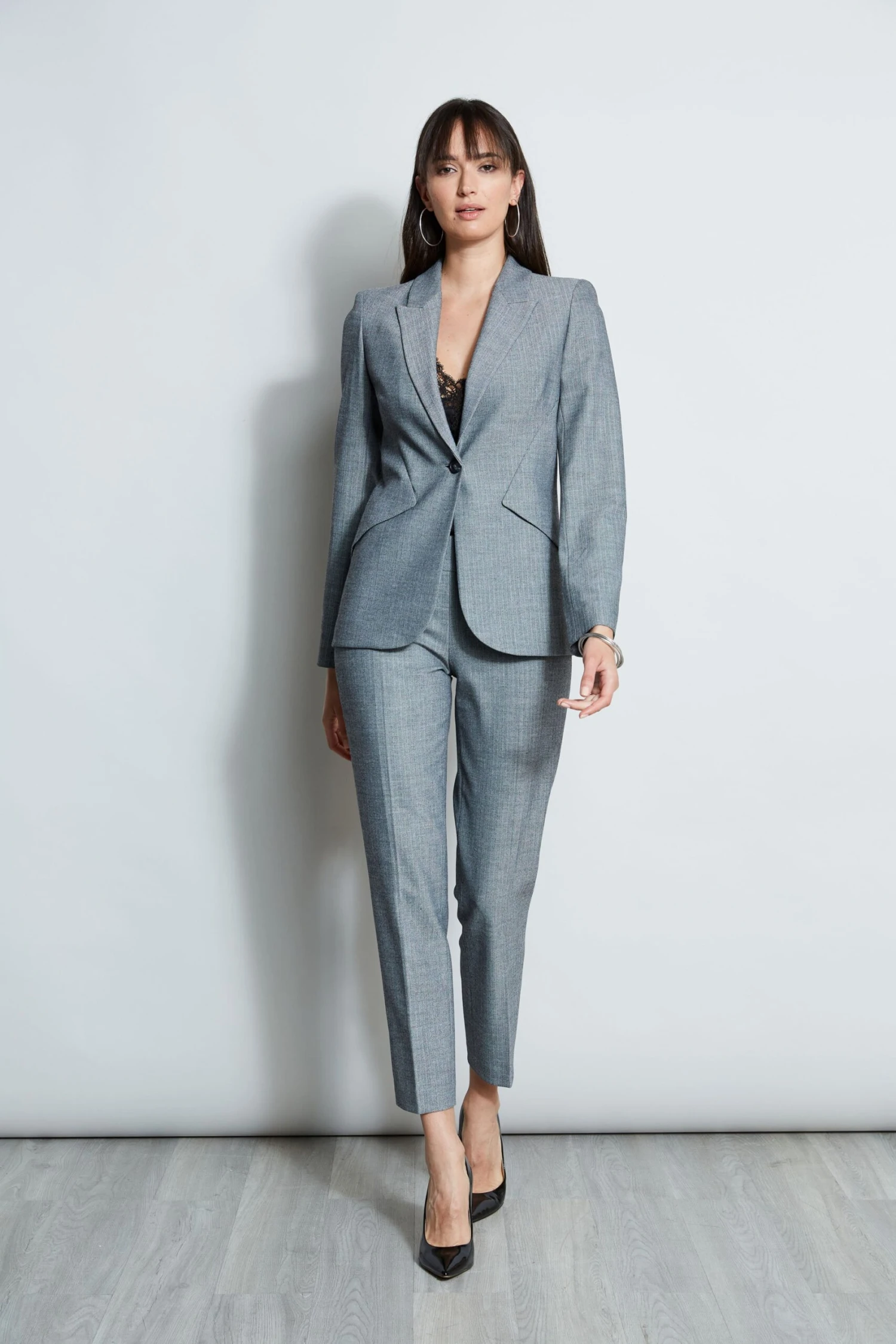 Elie Tahari Herringbone Panel Blazer 5 Elie Tahari Herringbone Panel Blazer - Image 3