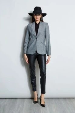 Elie Tahari Herringbone Panel Blazer 14 Elie Tahari Herringbone Panel Blazer -ELIE TAHARI Sales E802R103 HERRINGBONE E80AM213 BLACK ETR14103 BLACK 4STYLING 2029
