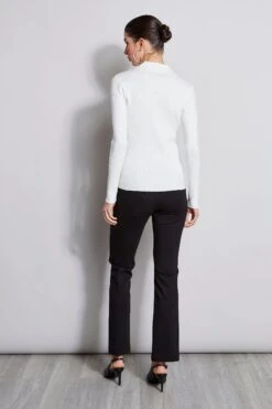 Rib Collared Cardigan 7 Rib Collared Cardigan -ELIE TAHARI Sales E802W202 Black ETR31206 SkyWhite 3BACK 2760