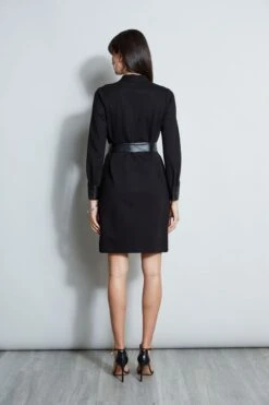 Elie Tahari Contour Knit Shift Dress 15 Elie Tahari Contour Knit Shift Dress -ELIE TAHARI Sales E802W603 BLACK 3BACK 2634