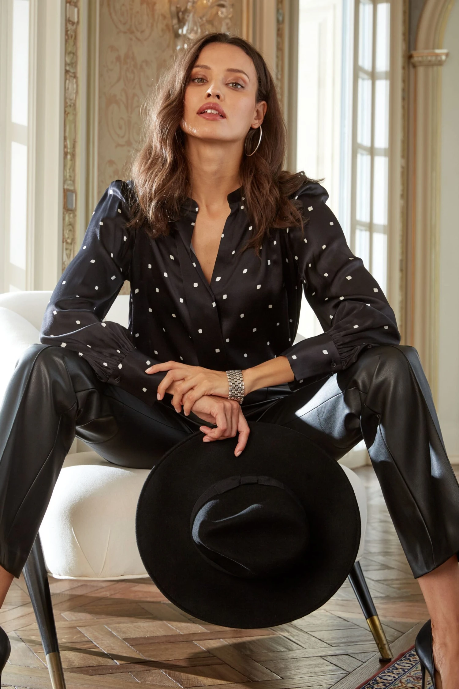 Elie Tahari Silk Cube Dot Shirt 4 Elie Tahari Silk Cube Dot Shirt - Image 2