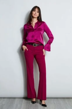 Elie Tahari Silk Satin Ruffle Cuff Shirt 10 Elie Tahari Silk Satin Ruffle Cuff Shirt -ELIE TAHARI Sales E807G503 BOYSENBERRY E8087203 BOYSENBERRY 1Hero 1126