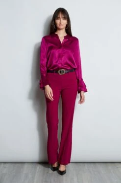 Elie Tahari Silk Satin Ruffle Cuff Shirt 12 Elie Tahari Silk Satin Ruffle Cuff Shirt -ELIE TAHARI Sales E807G503 BOYSENBERRY E8087203 BOYSENBERRY 1Hero 1129