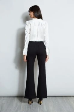 Elie Tahari Slit Front Knit Pant -ELIE TAHARI Sales E807G503 FRESHPEARL E802W203 BLACK 3back 844 9f2b087a 5ace 4c8b 8961 bc250205ff84