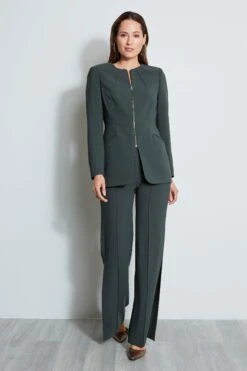 Elie Tahari Zip Front Blazer -ELIE TAHARI Sales E8087102 CAMOFLAUGE 1HERO 853