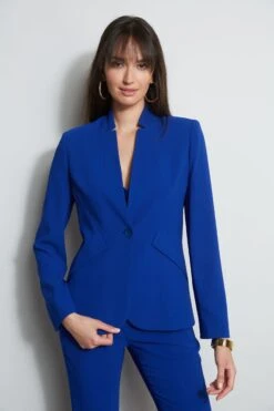 Elie Tahari Notched Collar Panel Blazer -ELIE TAHARI Sales E8087203 KLEINBLUE E8087103 KLEINBLUE E807G513 KLEINBLUE 2front 391