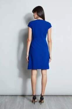 Elie Tahari Chain Zip Dart Dress -ELIE TAHARI Sales E8087603 KLEINBLUE 3back 2707