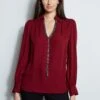 Elie Tahari Chain Collar Shirt