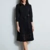 Elie Tahari Pleated Laser Cut Dress -ELIE TAHARI Sales E8147603 BLACK 1Hero 2317