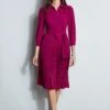 Elie Tahari Pleated Laser Cut Dress -ELIE TAHARI Sales E8147603 BOYSENBERRY 1Hero 2362