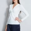Elie Tahari Rib Twist Knot Knit