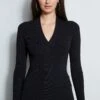 Elie Tahari Cable Twist Sweater -ELIE TAHARI Sales E85X3503 BLACK E802R203 HERRINGBONE 2front 1823