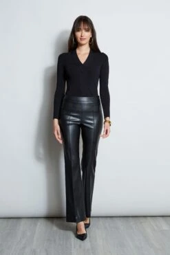Elie Tahari Vegan Leather Pant -ELIE TAHARI Sales E85X3503 BLACK E80AM203 BLACK 4styling 1877