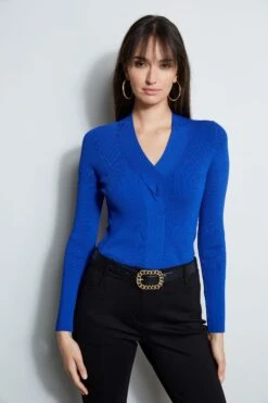 Elie Tahari Cable Twist Sweater