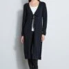 Elie Tahari Scallop Duster -ELIE TAHARI Sales E85X5512 BLACK SCALLOP DUSTER 4STYLING 985