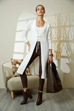 Elie Tahari Scallop Duster -ELIE TAHARI Sales E85X5512 SCALLOPDUSTER WAX 763 1