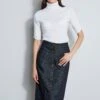 Elie Tahari Denim Midi Skirt -ELIE TAHARI Sales E902P302 INDIGO DENIMMIDISKIRT 2font 3211