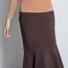 Elie Tahari Fit & Flare Skirt -ELIE TAHARI Sales E902W302 ESPRESSO FIT FLARESKIRT 2FRONT 1 1578