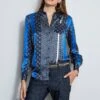Elie Tahari Silk Patchwork Shirt