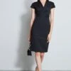 Elie Tahari Draped Knit Dress -ELIE TAHARI Sales E906D602 BLACK DRAPEDKNITDRESS 1HERO 3464