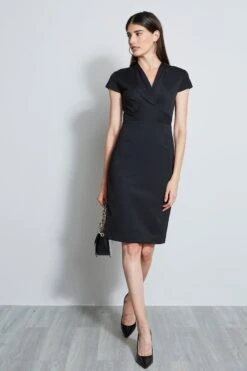 Elie Tahari Draped Knit Dress