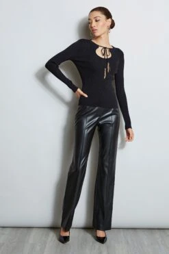 Tassel Knit -ELIE TAHARI Sales E90AM202 Black ETR22744 Noir 1HERO 1206