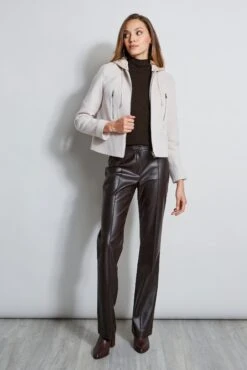 Elie Tahari Wool Cropped Hooded Jacket -ELIE TAHARI Sales E90AM202 COFFEE EN047102 OATMEAL E95X5502 COFFEE 1HERO 521