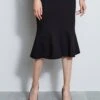 Elie Tahari Fit & Flare Skirt -ELIE TAHARI Sales E90AM502 BLACK VEGANLEATHERTANK 1HERO 1977 1