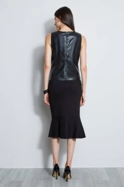 Elie Tahari Fit & Flare Skirt -ELIE TAHARI Sales E90AM502 BLACK VEGANLEATHERTANK 4styling 3407 5d8d281f 9b69 4000 a517 f9d4e7c8afb3