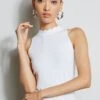 Elie Tahari Scallop Halter Knit -ELIE TAHARI Sales E90am202 black E35Y3502 WHITE 2FRONT 530