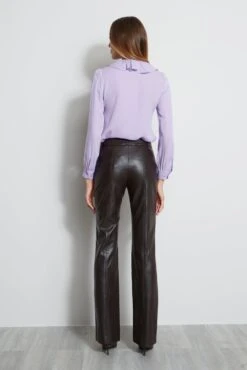 Elie Tahari Silk Tie Button Up Shirt 7 Elie Tahari Silk Tie Button Up Shirt -ELIE TAHARI Sales E910N502 LAVENDAR CASCADENECKSHIRT 3BACK 654