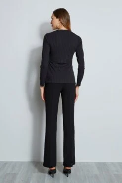 Elie Tahari Rib Twist Knot Knit -ELIE TAHARI Sales E954C502 RIBTWISTV NECKKNT WOMEN SBLOUSES 3baCK 3745