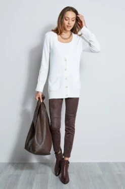 Elie Tahari Cable Button Cardigan -ELIE TAHARI Sales E95X5522 WAX CABLEBTNCARDIGAN 1HERO 189