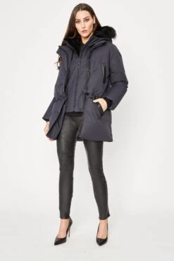 Elie Tahari Lindsay Coat -ELIE TAHARI Sales E9DJ6405 LINDSAYCOAT NAVY 1HERO 029