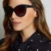 Elie Tahari Oversized Detail Sunglasses -ELIE TAHARI Sales EL167 BLACK 1HERO 036
