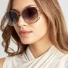 Elie Tahari Metal Round -ELIE TAHARI Sales EL259 Rose Gold Tortoise