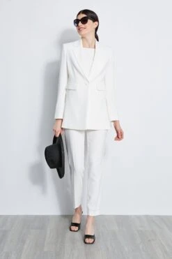 Elie Tahari Side Slit Blazer -ELIE TAHARI Sales EN087212 FOAM E3087103 FOAM E45X7503 WHITE 1hero 4000