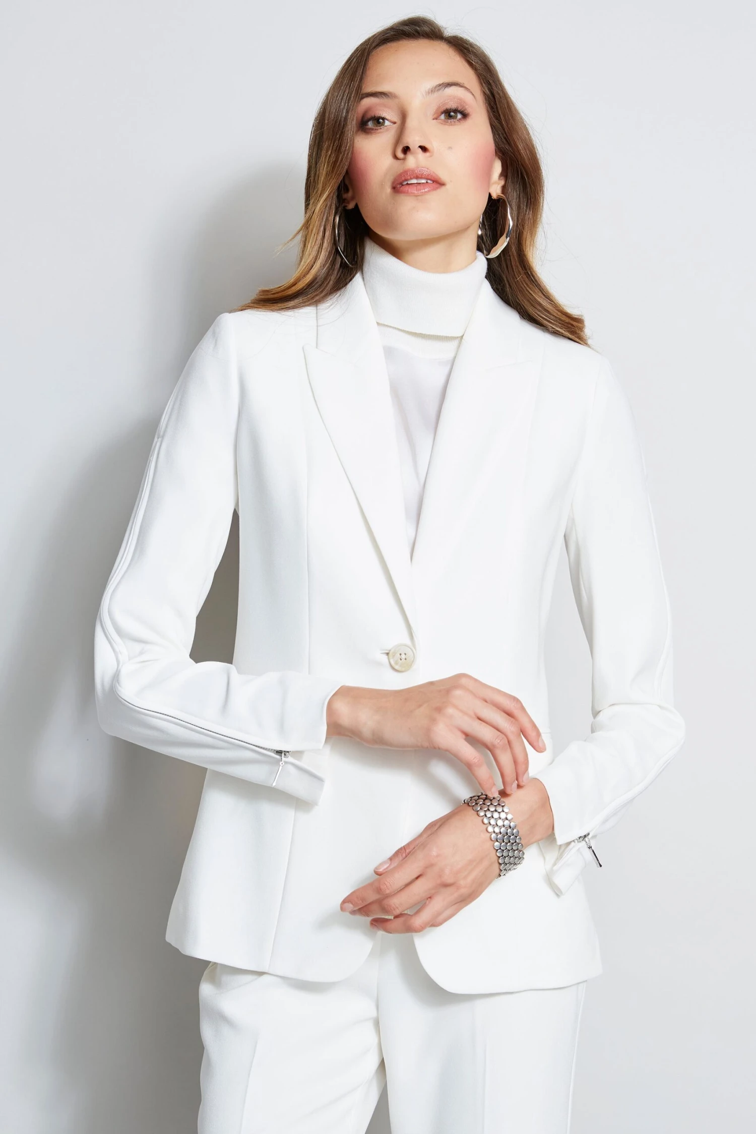 Elie Tahari Zip Sleeve Blazer 3 Elie Tahari Zip Sleeve Blazer