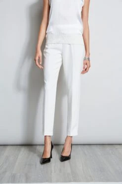 Elie Tahari Slim Crepe Pant