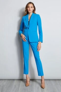 Elie Tahari Slim Crepe Pant -ELIE TAHARI Sales EN087212 PERSIANBLUE EN087112 PERSIANBLUE EN045512 BLUE 1HERO 1086